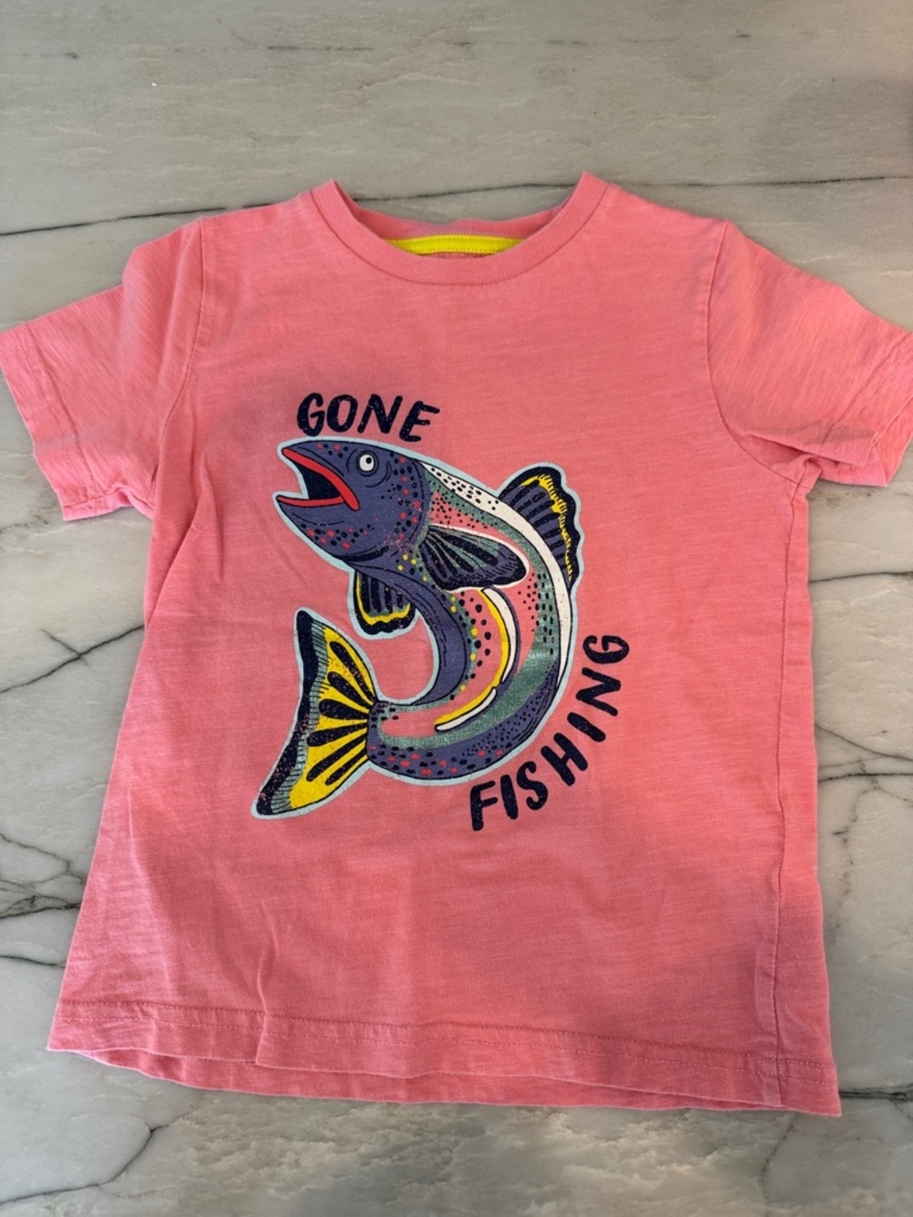 Mini Boden BoysPink 'Gone Fishing' Graphic Tee